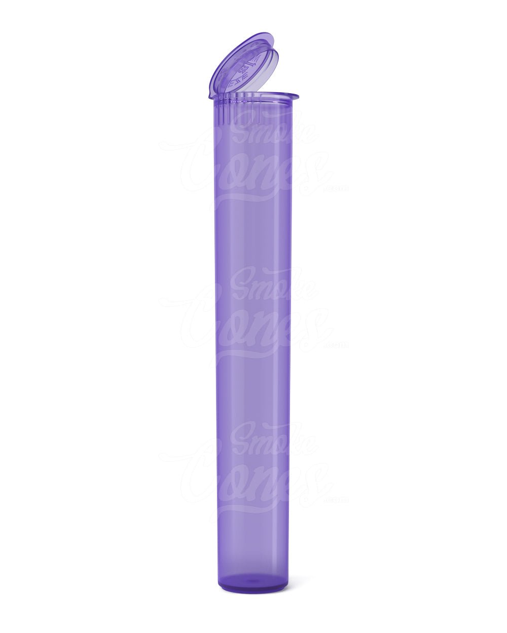 116mm Child Resistant King Size Translucent Pop Top Purple Plastic Pre-Roll  Tubes 1000/Box